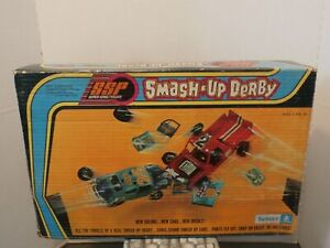 1970s Kenner SSP Smash Up Derby Set Complete With Box 2 cars 2 cords 2 ramps