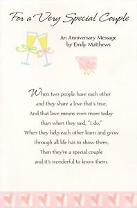 Emily Matthews™ ANNIVERSARY Card FOR SPECIAL COUPLE by American Greetings +✉