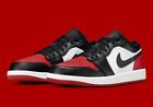 Nike Air Jordan 1 Low Shoes Bred Toe 2.0 Black Red 553558-161 Men's or GS NEW