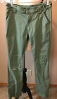 CAbi Army Green Pants, Patched Look, Pockets, Size 0