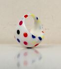 Summer  Ring Size 8.5 Lucite Acrylic Plastic Ring Multicolor Dots 18.5mm