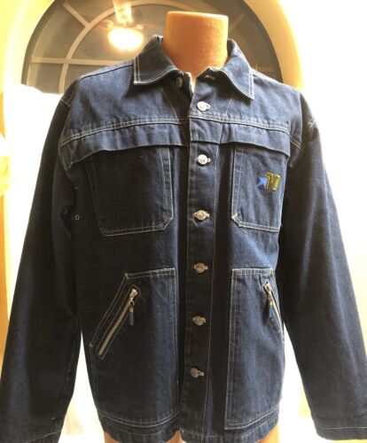 Mecca Brand  Vintage 90’s DNM USA Men’s Size XLarge Denim Lined Jacket Coat