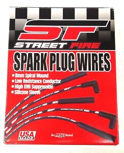 MSD 5553 plug wire kit-Street Fire V8 spark plug wires-Universal 90 socket/HEI