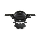 Weber Q 1200 Gas Grill  LP Gas Black with Grill Cover
