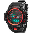 OHSEN Men Sport Watches Large Dial Dual Time Boy Digital Quartz Male Wristwatch
