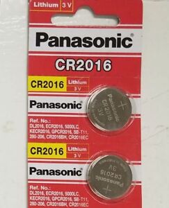 2 x PANASONIC CR 2016 CR2016 CR2016 LITHIUM COIN CELL Button Battery Exp 2030