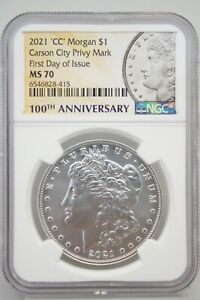 2021 CC Privy Silver Morgan Dollar NGC MS70 First Day of Issue #8415
