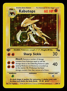 Pokemon Card - 1st Edition Kabutops Fossil 9/62 Holo Rare