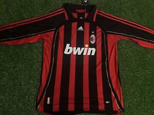 AC Milan 2006/07 Kaka #22 Red Long Sleeve Soccer Jersey Mens Size L