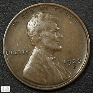 1926 S Lincoln Wheat Copper Cent 1C