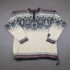 Dale Of Norway Jumper Mens Extra Small Beige Nordic  Sweater Wool Fair Isle Vtg