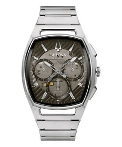 Bulova Men's Classic Quartz  Chronograph Silver Watch 44mm 98A257
