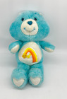 Care Bears Wish Bear Blue Stuffed Plush Bear Kenner 1983 Vintage 13 Inch 80s Toy