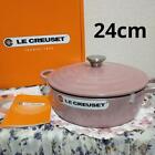 Le Creuset Dutch Oven Signature Cocotte Ronde Cast Iron Chiffon Pink 24cm New
