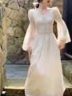 Elegant Midi Dress Women Causal Long Sleeve Party Dress Female Dress