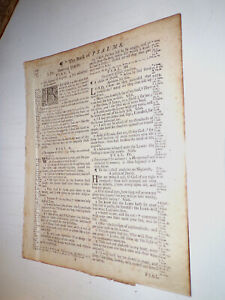 1712-KJV Bible -Random Old Testament Leaf-Roman Font-Quarto