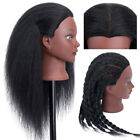 Afro Yaki Human Hair Mannequin Head Hairdresser Manikin Training Cosmetology 14