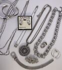Silver Tone Jewelry Lot, BVLGARI, NAPIER, PARK LANE  Vintage To Now 10 Piece