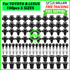 100x TOYOTA & LEXUS Trim Panel Clips Bumper Fender Push Pin Rivet 7 8 9mm Engine (For: 2003 Toyota Sequoia)