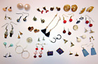 Vintage To Now Fashion Jewelry PIERCED EARRING Lot Mixed Smaller Sizes Variety10