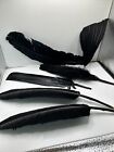 Vtg LOT 6 Ostrich Plumes Feathers Fascinator Millinery Costume Black Mixed Lot