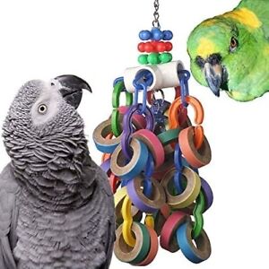Parrot Toy Bagel Cascade Bird Toy, M/L Bird Size, shreddable  Bird Supplies toy