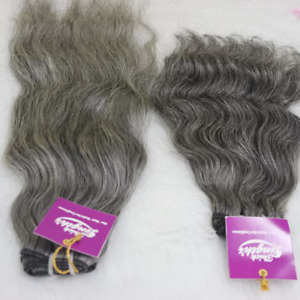 Grey hair Bundles Deal from India| Best Human Wavy Hair Extensions (Pack of 3).