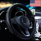 Black Leather Car Steering Wheel Cover Breathable Anti-slip Car Accessories US (For: 2022 Nissan Frontier)