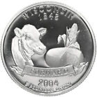 2004 S State Quarter Wisconsin Gem Proof Deep Cameo 90% Silver US Coin