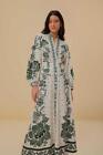 NW AUTH FARM RIO Forest Soul Off-White GREEN Maxi Dresss LARGE L FREE SHIP