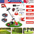 6Inch Electric Cordless Grass String Trimmer Edger Lawn Weed Trimmer Lawn Cutter