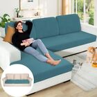 Stretch Cushion Covers Long Sofa Seat Cushion Slipcovers Soft Couch Cover Rep...