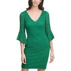 Kensie Dresses Womens Green Lace Knee-Length Sheath Dress 6 BHFO 8175