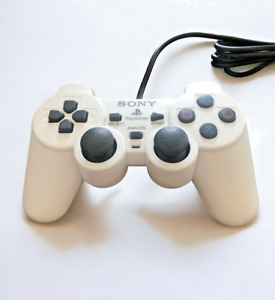 PS2 Controller for Sony PlayStation 2 DualShock White Wired Remote - USED/Tested