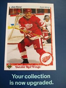 1990-91 Upper Deck Red Wings #411 Joey Kocur RC Rookie