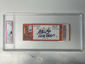 Akil Baddoo Tigers Signed MLB DEBUT Ticket Stub PSA DNA AUTO 7/10