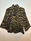 Vintage Painted Pony Zebra Animal Print Jacket Coat VTG USA Womens Size Medium