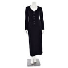 St. John 2Pc Crystal Santana Knit Jacket & Evening Skirt Suit in Black sz 14/16