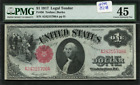 1917 $1 LEGAL TENDER *FR# 36 *PMG-45  *REALLY NICE NOTE* FREE SHIPPING* 0218