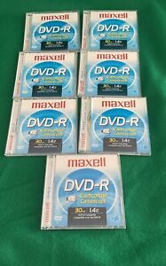Maxell DVD-R for Handycam Camcorder 30 min 1.4 GB Opened Blank Lot of 7