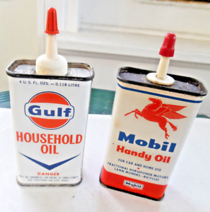 New ListingMobil 4oz Handy Oilier Pegasus Horse Oil Can & Gulf Household 4oz Oil Can