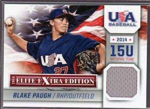 2011 Elite Extra Edition Blake Paugh USA Baseball 15U Game Jersey #1 (C)
