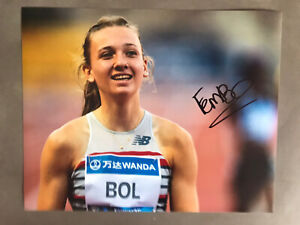Femke Bol Hand Signed 10x8 Athletics Photo / Holland Netherlands - PROOF 400m H