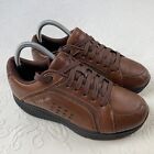Skechers Shoes Womens 7.5 Brown Leather Shape Ups Toning 24873 Sneakers Chunky