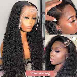 Deep Wave 13x4 Lace Frontal Wig 7x5 Glueless Lace Human Hair Wig HD PrePlucked