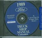 1989 FORD TRUCK SHOP REPAIR MANUAL ON CD-E, F-150 THRU 350, F-SUPER DUTY, BRONCO