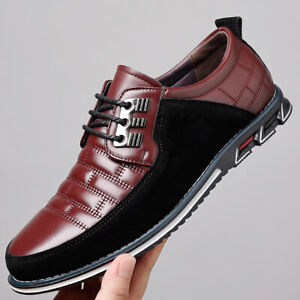 Plus 6-14 Men's Business Casual Shoes Lace up Formal Dress Shoes Oxford Shoes