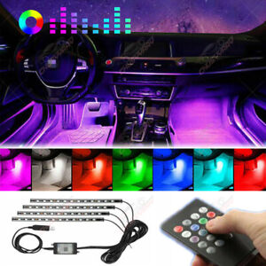 Led light strip for truck Inside car Lighting interior Multi Color music control (For: More than one vehicle)