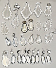 Beautiful Lot of 26 Brilliant Cut & Faceted Crystal Prisms w/ Top Beads