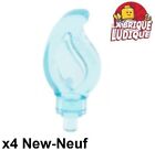 LEGO 4x Flame Candle Candle Flame Fire Wave Trans Light Blue 37775 NEW